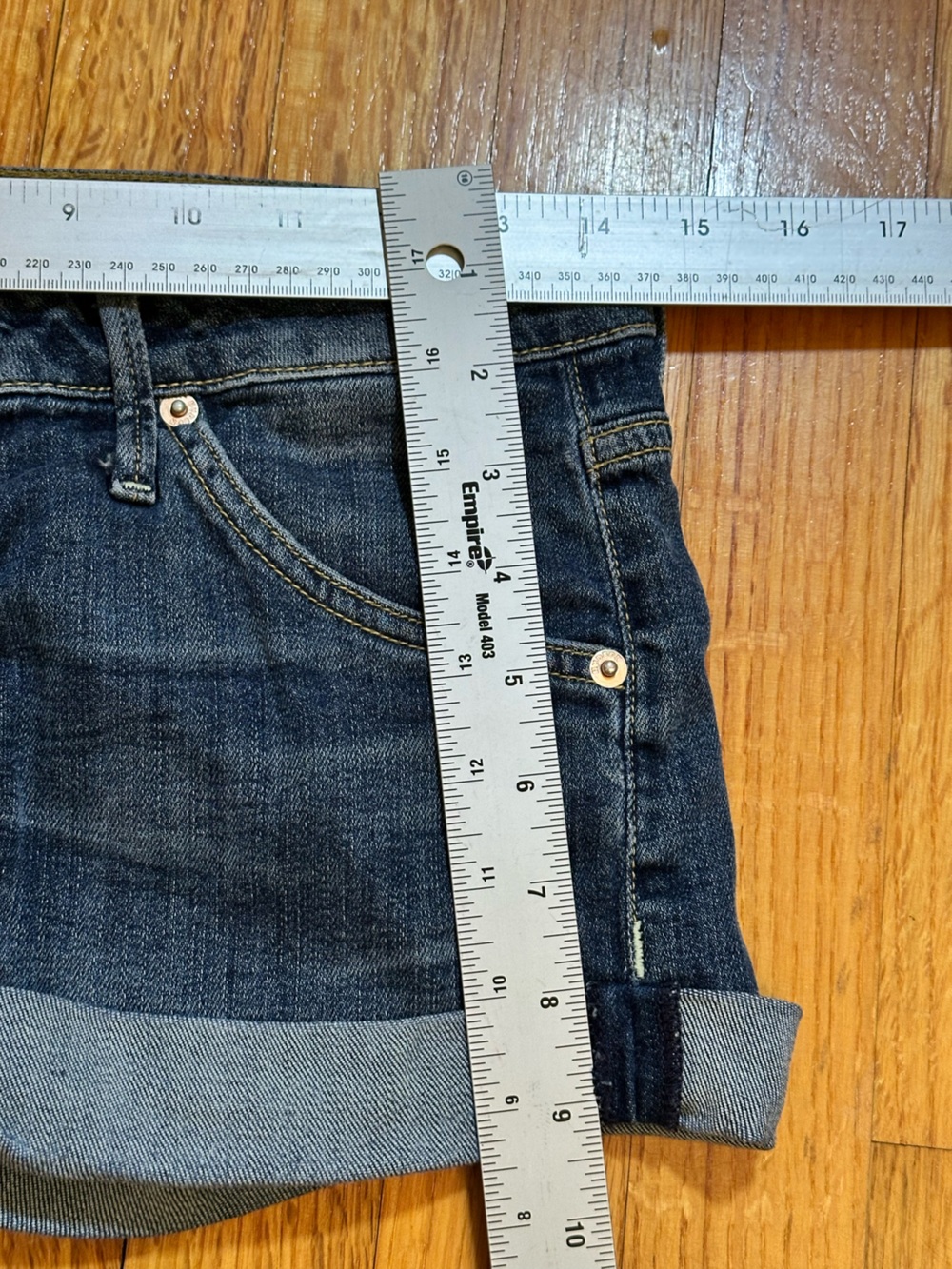 Hudson Croxley  Cuffed Short Denim Jeans Flap Pockets Stretch 26(#) - Picture 4 of 11